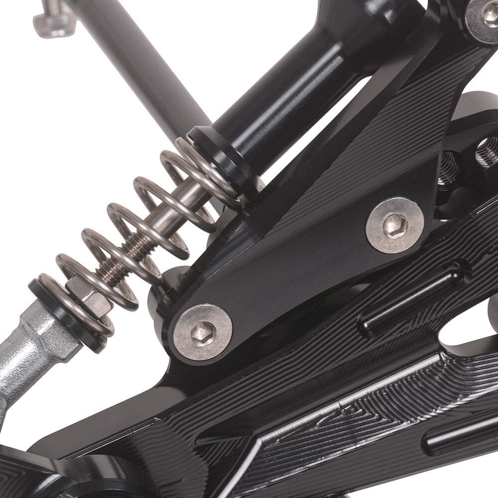 For APPILIA RS660 Tuono 660 Billet Adjustable Rearset Modify Control Black