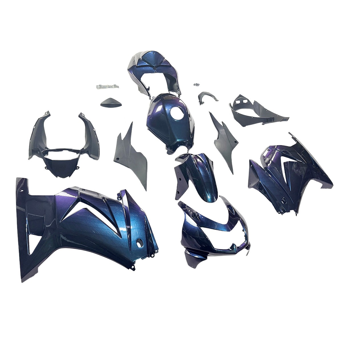 Chameleon Blue Purple ABS Fairings for Kawasaki EX250R Ninja 250 2008 – 2012