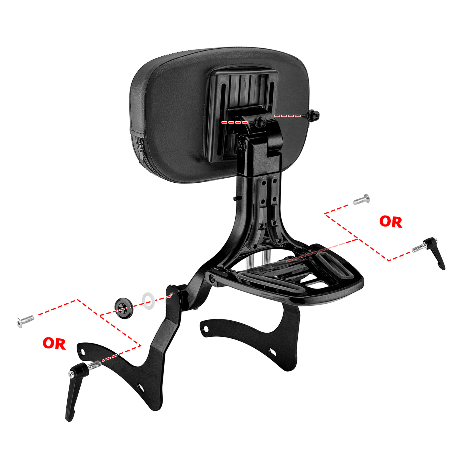 Adjustable Multi-Purpose Backrest Sissy Bar For Kawasaki Vulcan 900 2000 2006-UP