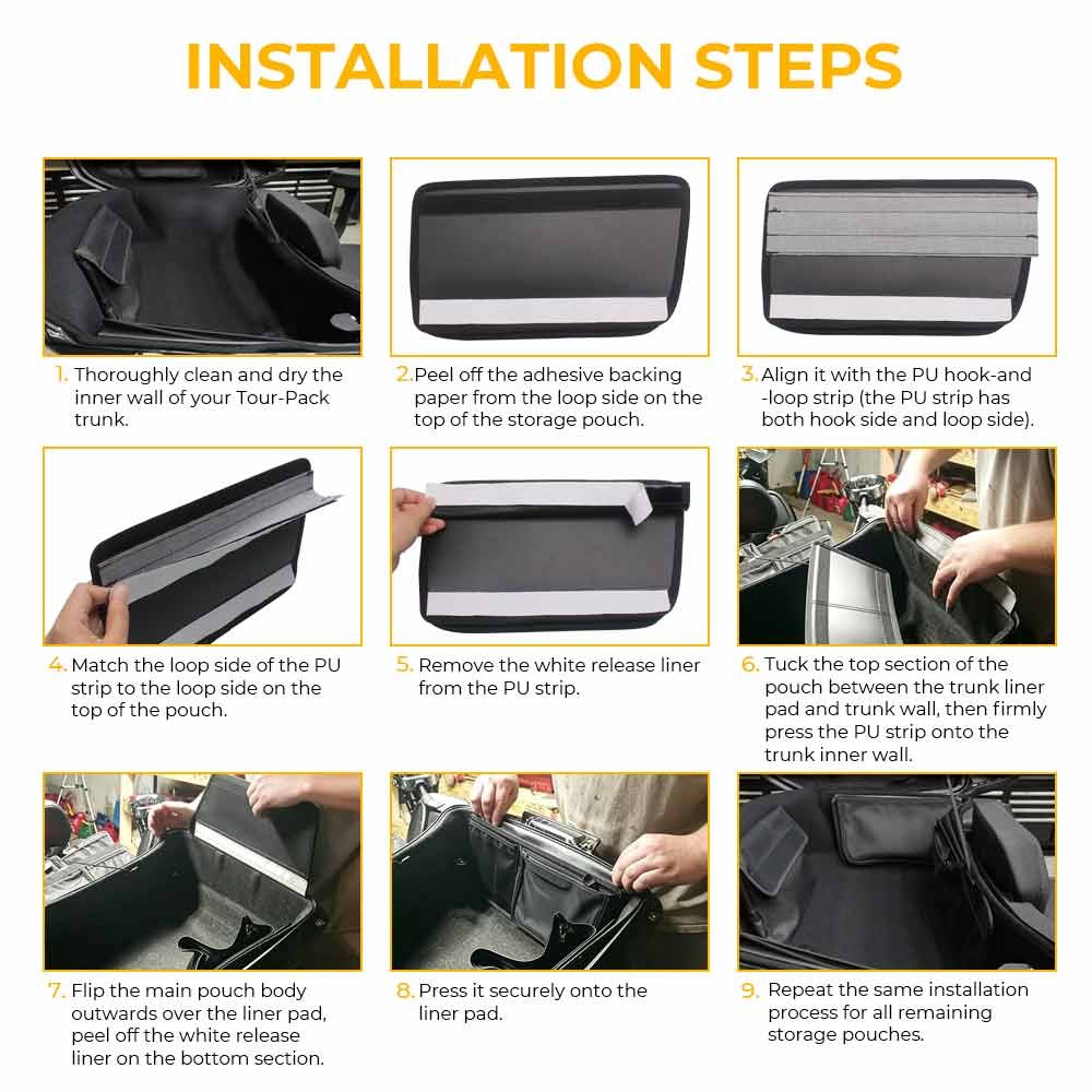Luggage Organizer Storage Fit for Harley Touring Tri Glide FLHTCUTG Tour Pak USA