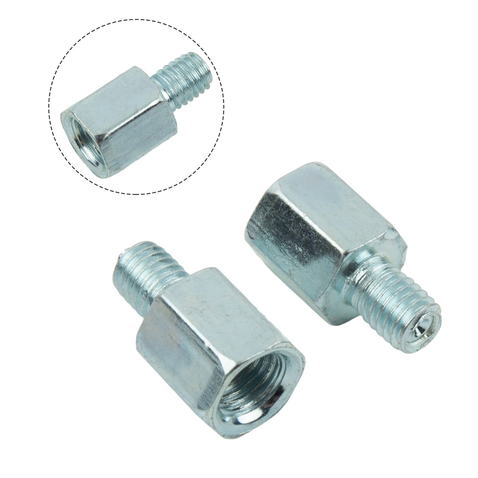 Mirror Adapter Clockwise Female To Male Motorcycle Scooter Threaded 10mm To 8mm