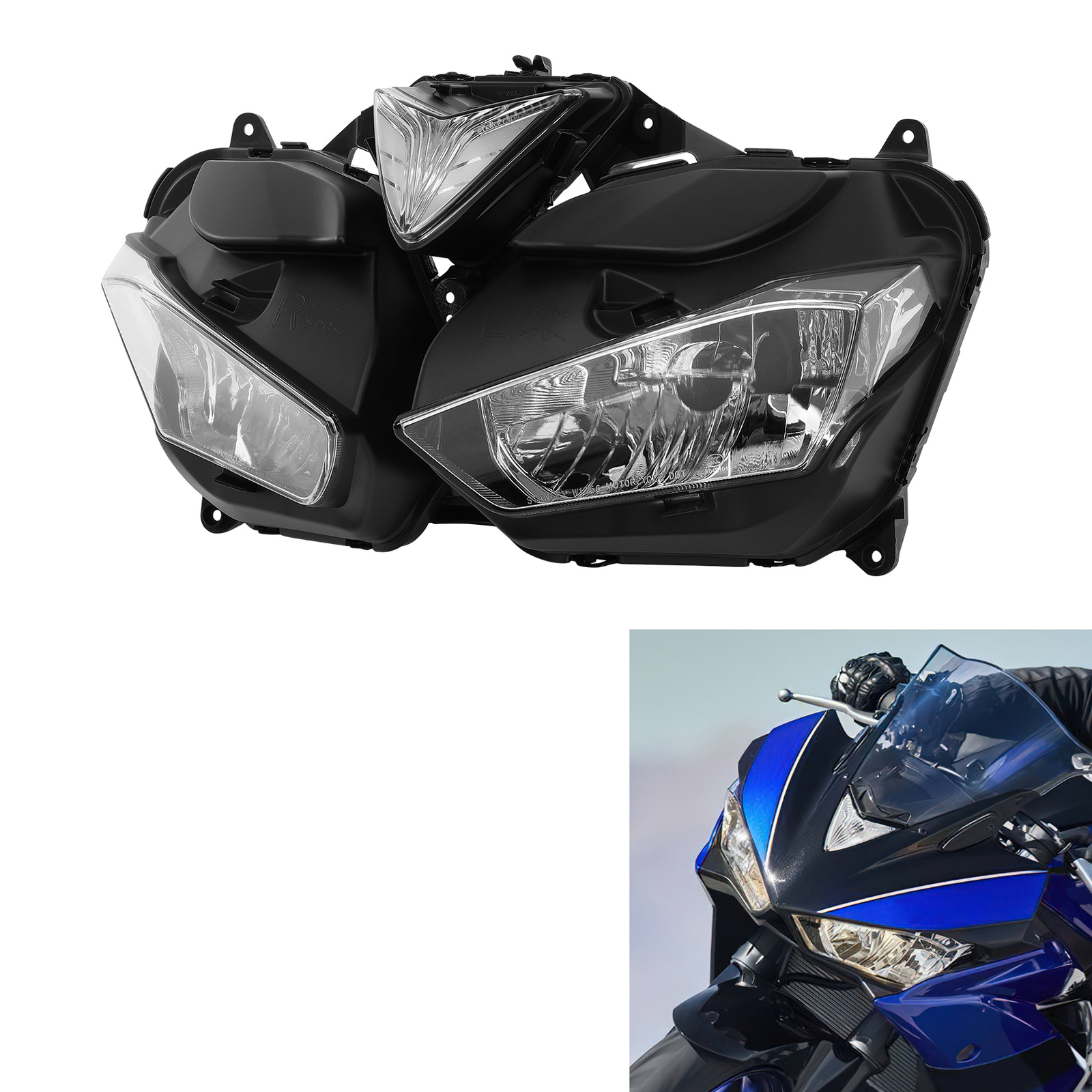 Front Headlight Lamp Assembly Fit For Yamaha YZF R3 R25 2015-2018 2015 2016 2017