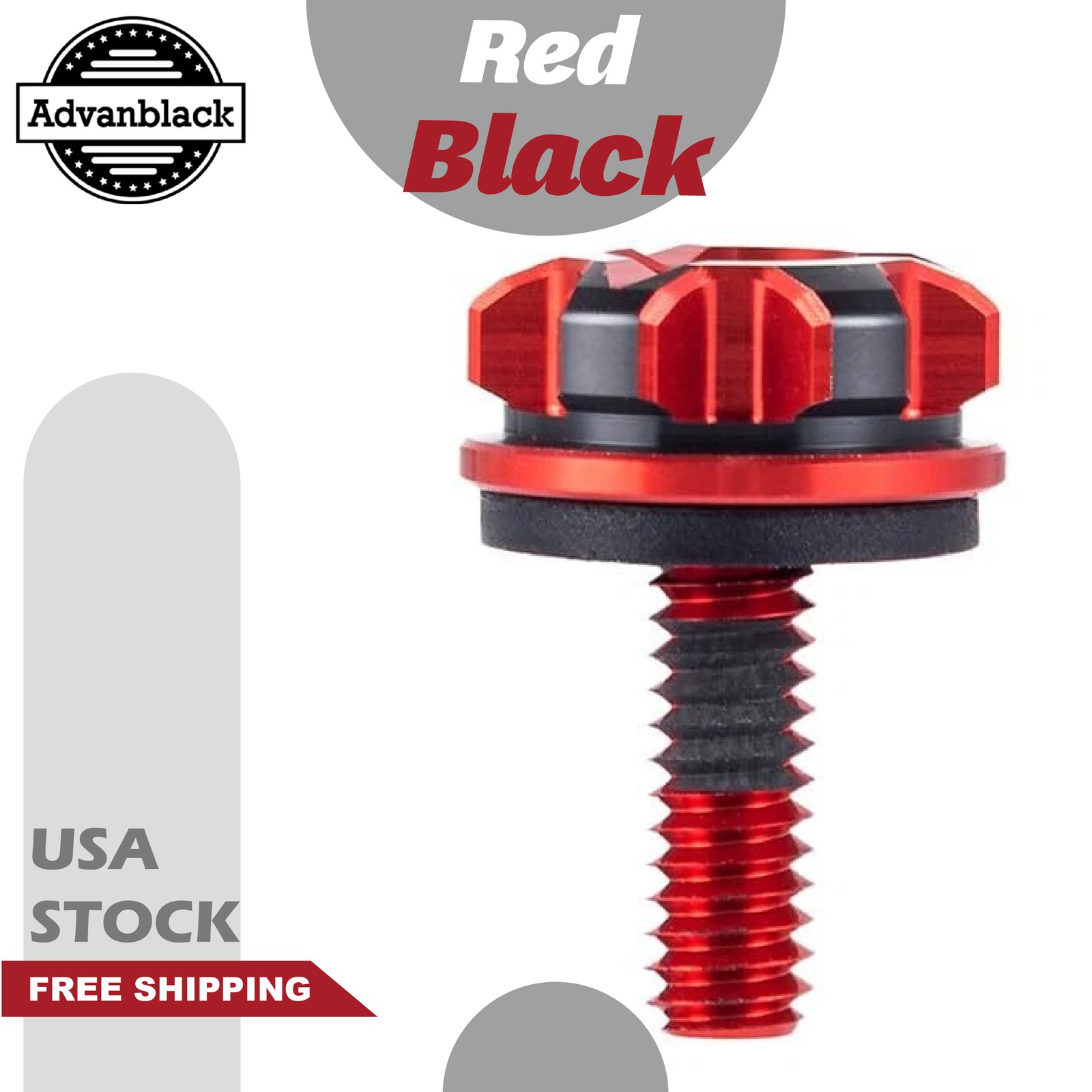 Axion CNC Machined Red Knurled Seat Bolt Kit For Harley Billet-6061 Aluminum