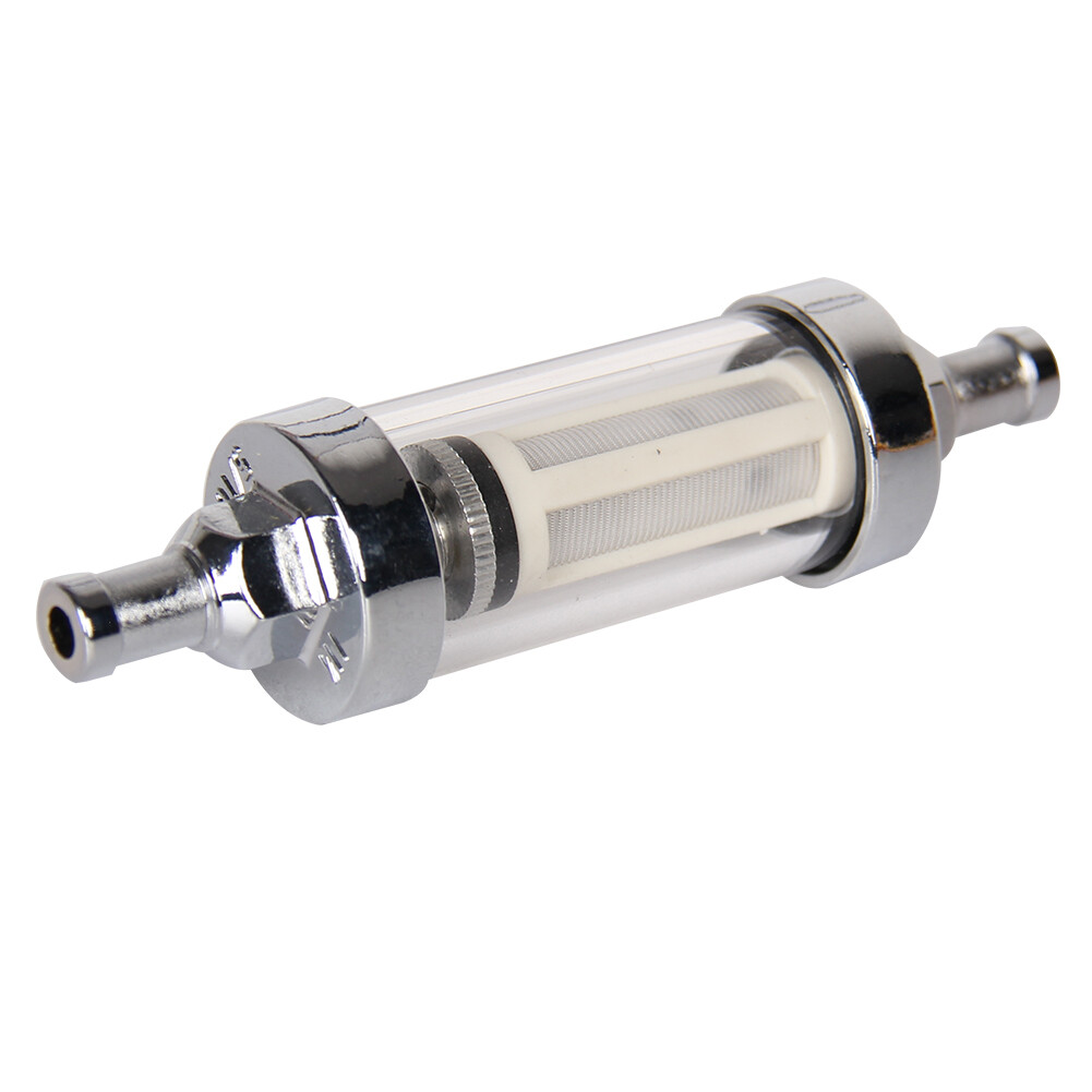 5/16 in. Inline Universal Chrome Glass Clearview Fuel Filter Petrol Diesel 9747