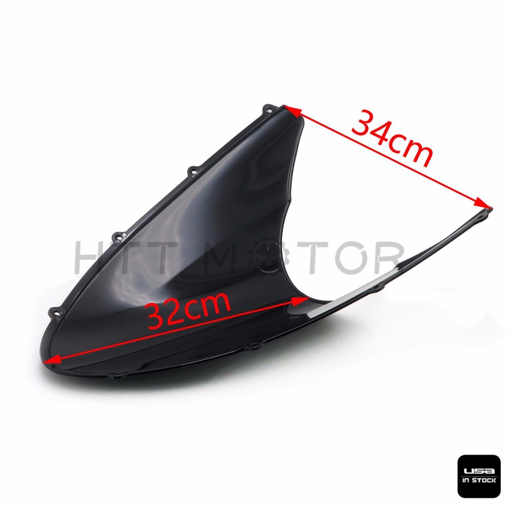 New Double Bubble Windscreen Windshield Shield for Ducati 848 1098 1198 Black