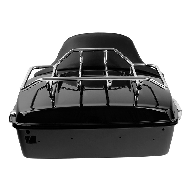 13.7” King Trunk Pad w/ Two Up Mounting Rack Fit For Harley Fat Boy 2008-2016