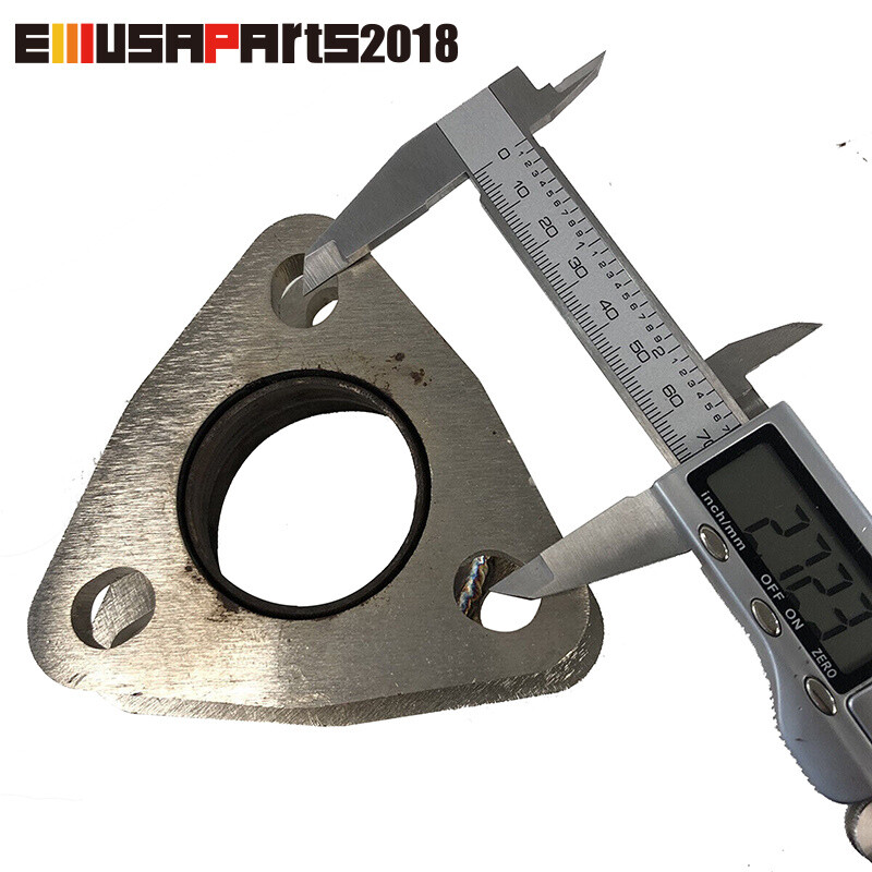 1x 2.5″ to 2″ 3 Bolt Exhaust Muffler Pipe Extension Flange Mild Steel 2″ Height
