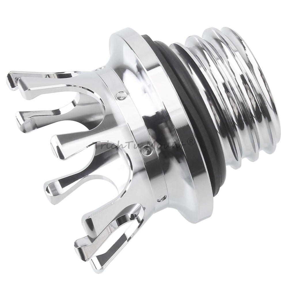 Chrome King Crown Style Fuel Tank Cap Gas Cap For Harley Sportster Touring Dyna