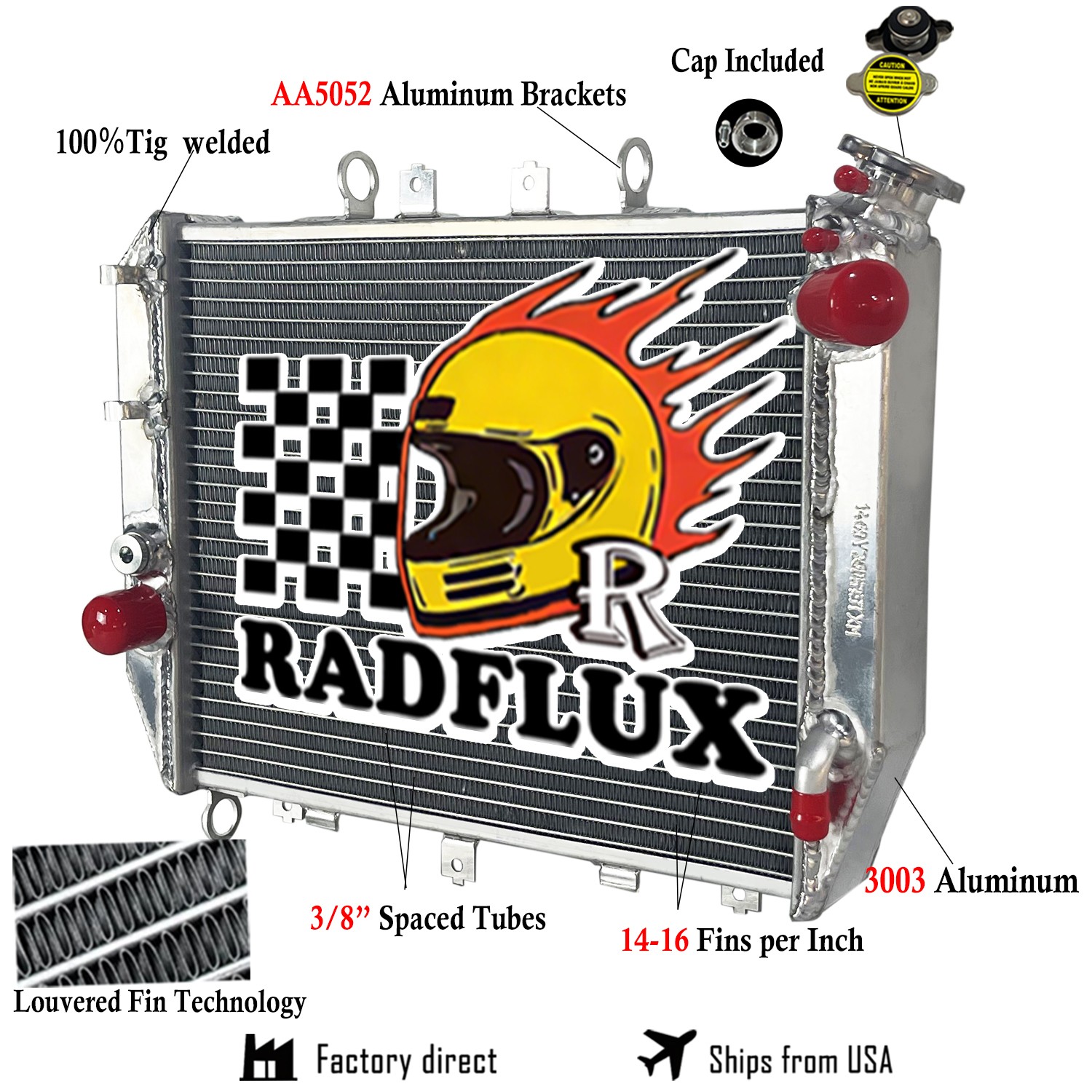 Aluminum High Performance Radiator Fits 2000-01 Kawasaki Ninja ZX12 ZX12R ZX12-R