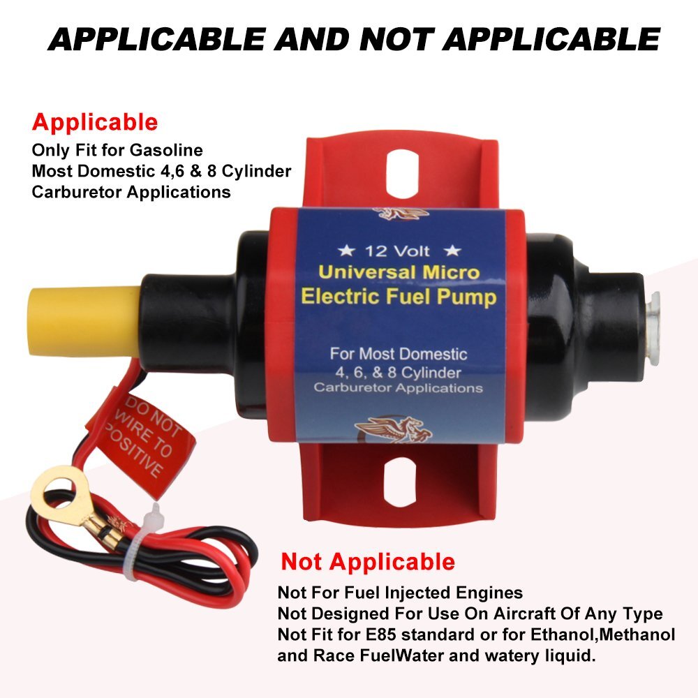 Micro Electric Gasoline Fuel Pump Universal 5/16 inch Inlet and Outlet 12V 1-2A