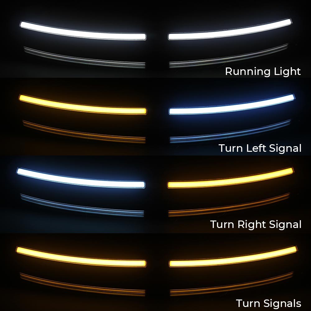 Batwing Windshield Trim LED DRL Signal For Harley Street Electra Glide 14-2024