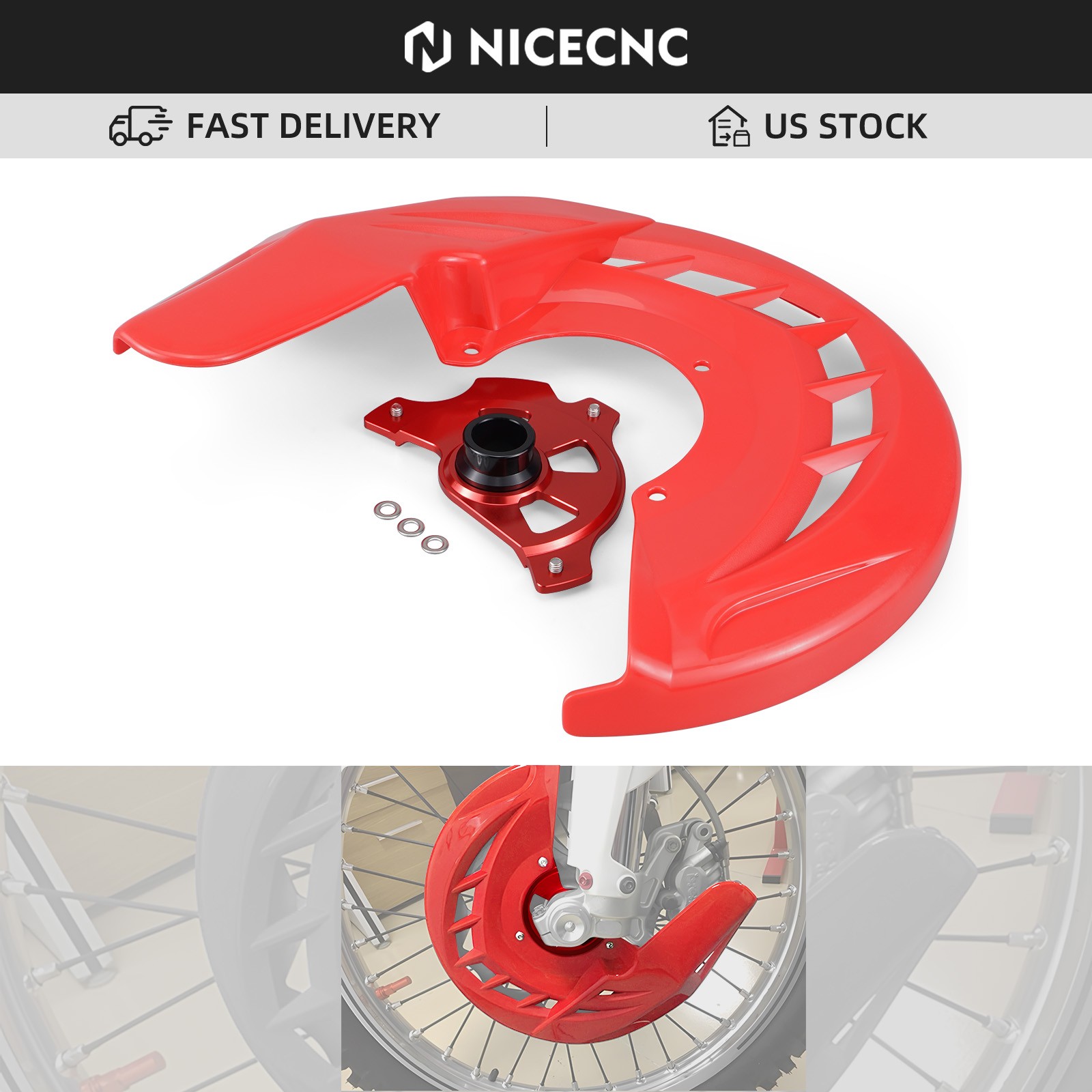 Front Brake Disc Rotor Cover Guard For Honda CRF 250R 250RX 250X 450R CRF450X