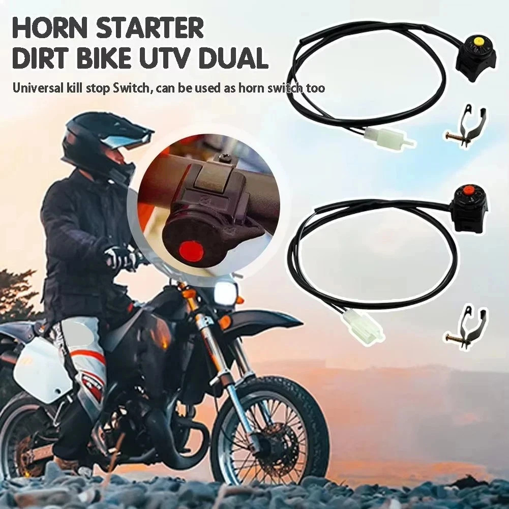 Universal Motorcycle Engine Kill Switch 22mm Handlebar Push Button ATV Dirt Bike