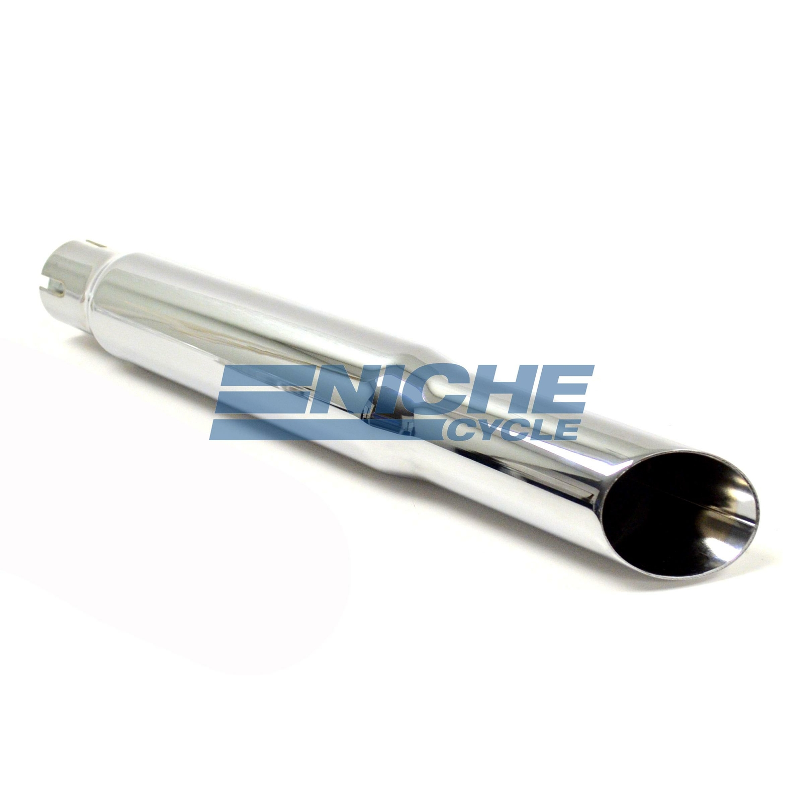 15″ Bobber Tracker Shorty Motorcycle Muffler Slash Cut Chrome 1.5″,1.625″,1.75″