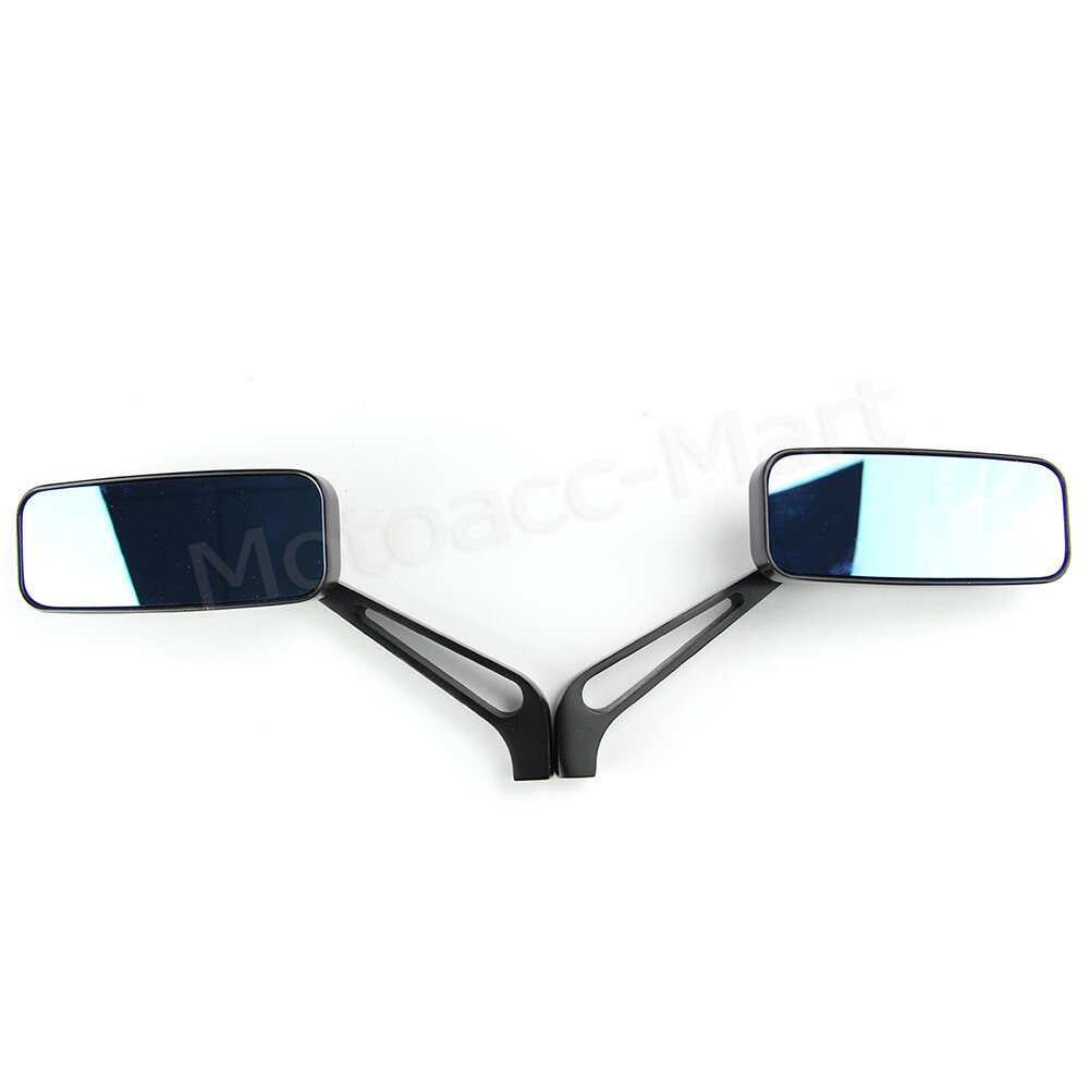 Motorcycle Rectangle Steady Rearview Mirrors 8mm/10mm For Honda Suzuki USA