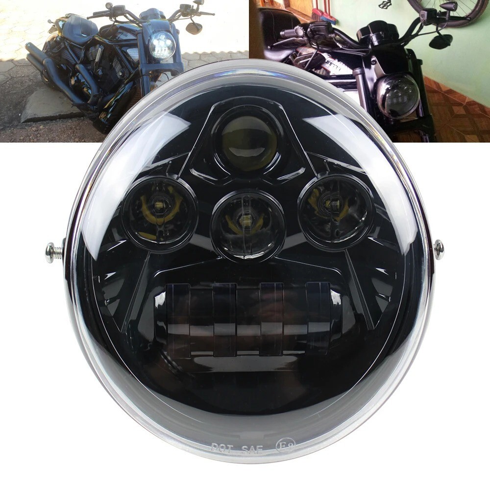 LED Front Headlight 60W HI/Low Beam Motorcycle Light for V Rod VRSCF VRSC VRSCR