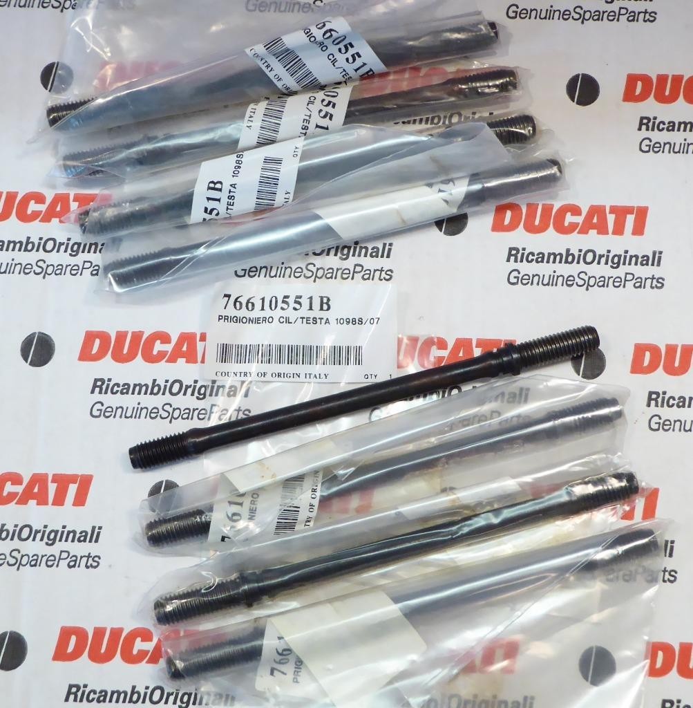2019-26 Ducati cylinder head stud 107mm 76610552B = 76610553B = 76610551B -SET/8
