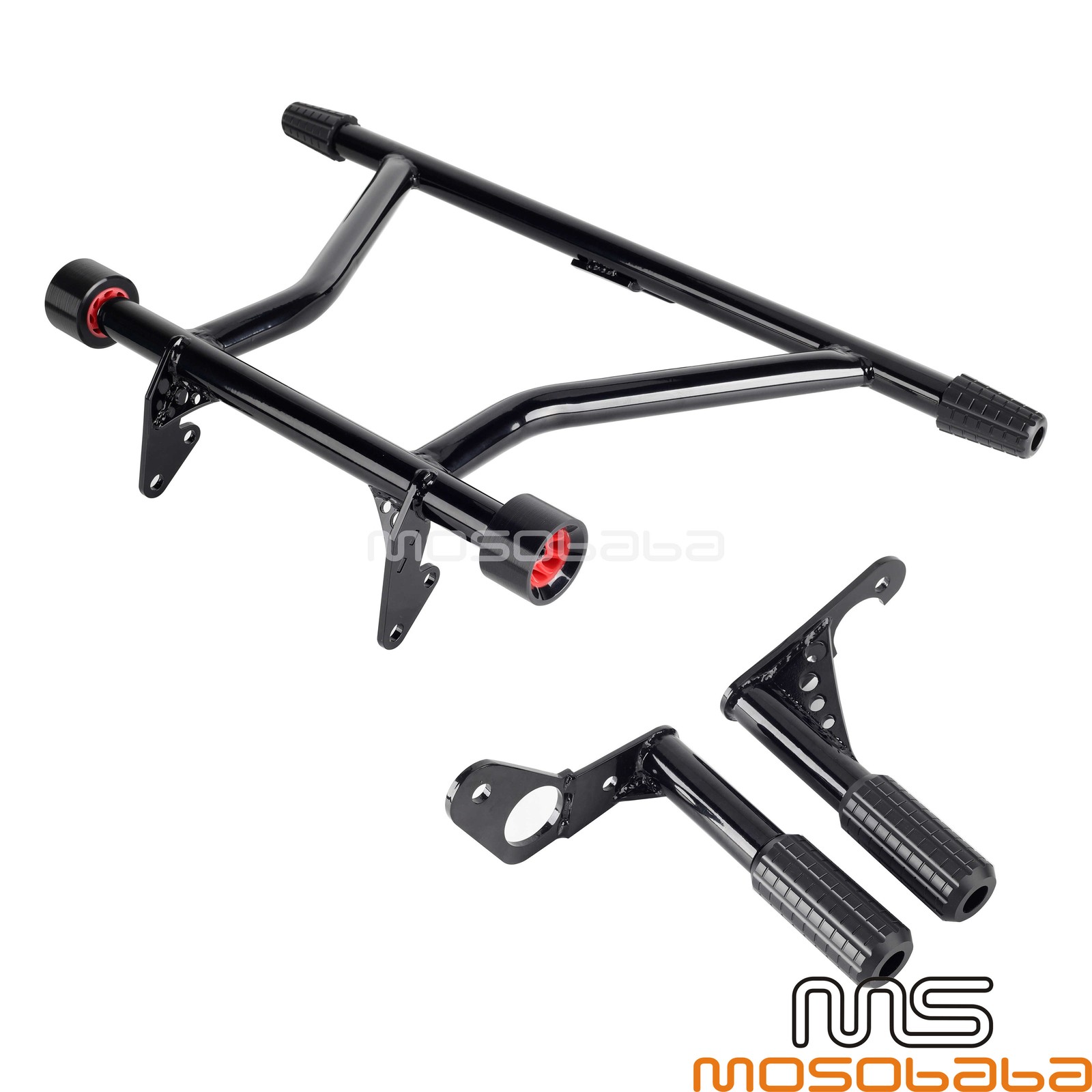 Black Highway Crash Bar Kit For Harley Softail FXBBS FXBRS FXLRS FLFBS FLHC FLSL