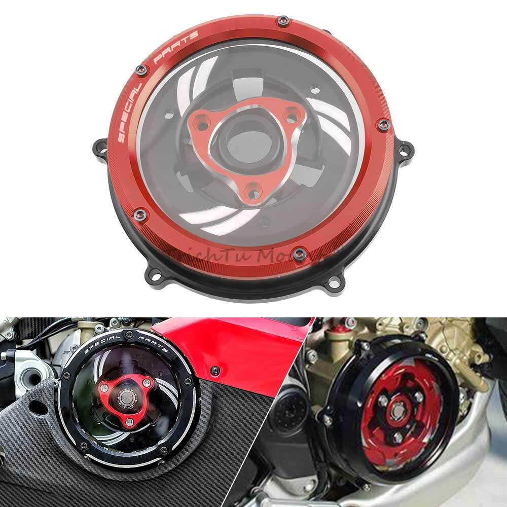 CNC Racing Clear Clutch Cover & Spring Retainer Kit For Ducati Multistrada V4 S