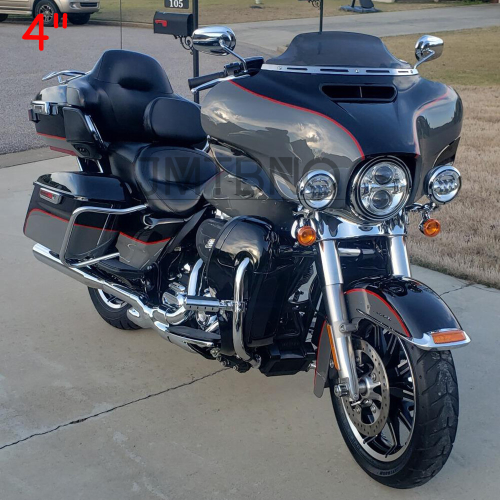 4″ 7″ 9″ Wave Windshield For Harley Touring Street Glide Ultra Electra 2014-2024