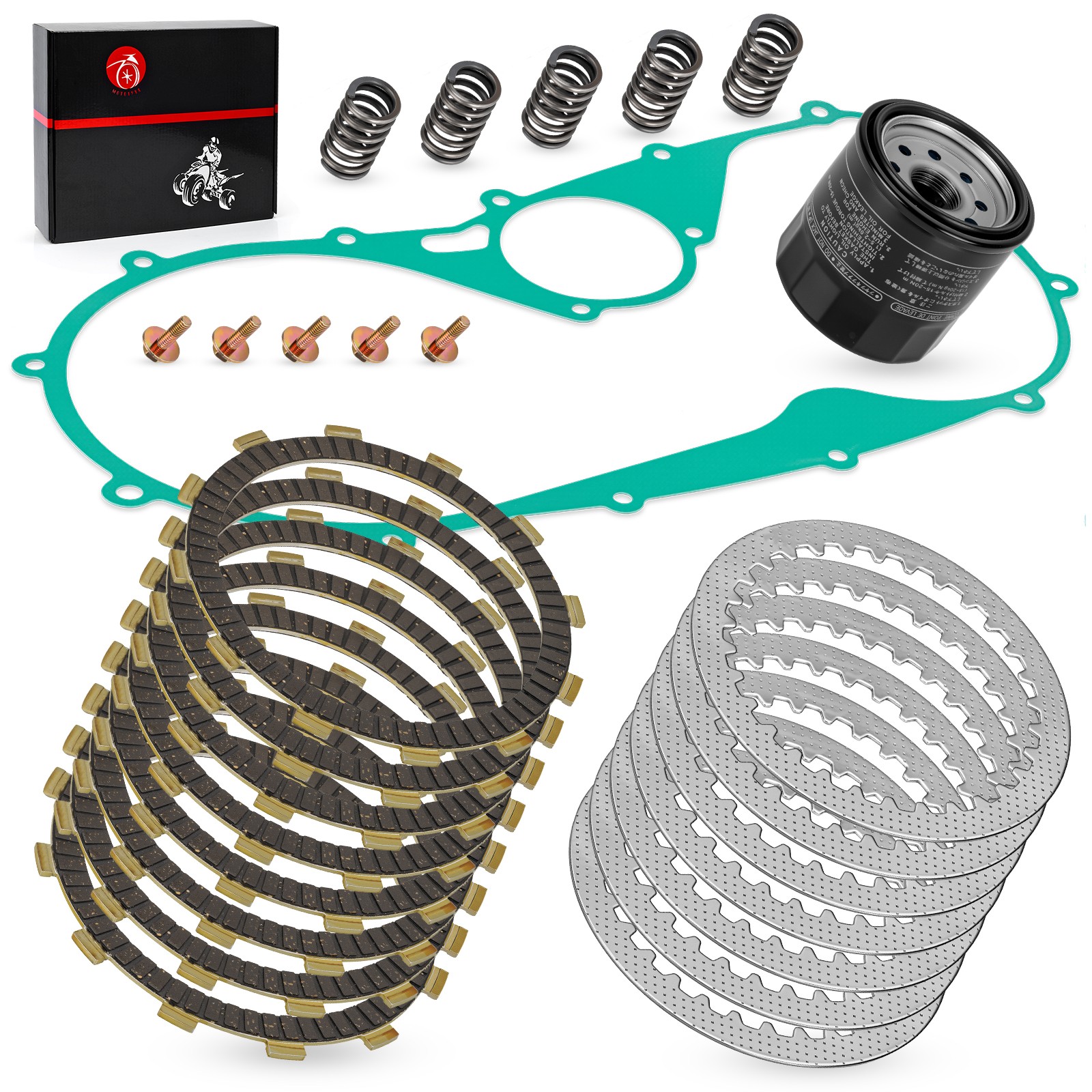 Clutch Friction Steel Plates & Gasket Oil Filter for Kawasaki Vulcan VN800 VN900