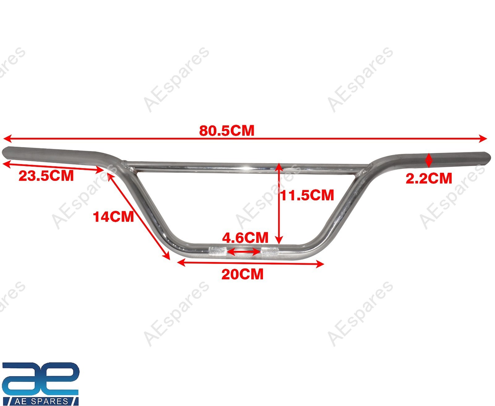 7/8″ Chrome Braced Handlebar For Yamaha Honda Kawasaki Royal Enfield Bullet @Vi