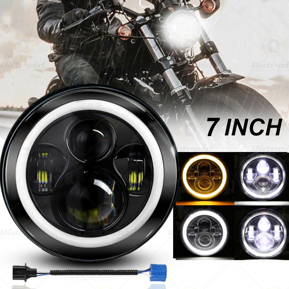 For Victory V92 C/SC/TC Kingpin Vegas 7″ LED Headlight Projector Turn Signal DRL