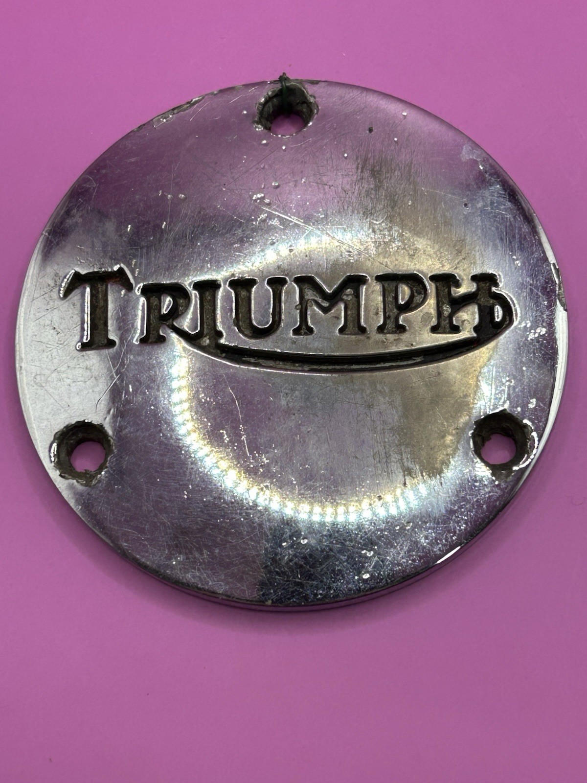 Triumph Motorcycle Primary Rotor Cover Plate Stater Inspection 57-2440 used OEM