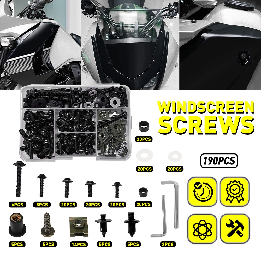 Aluminum Fairing Bolts Screws Hardware Kit T6-6061 Aluminum for Yamaha YZF R1 R6
