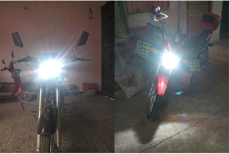 H4 High Low Beam LED Front Light Bright Bulb Headlight For Motorcycle Scooter