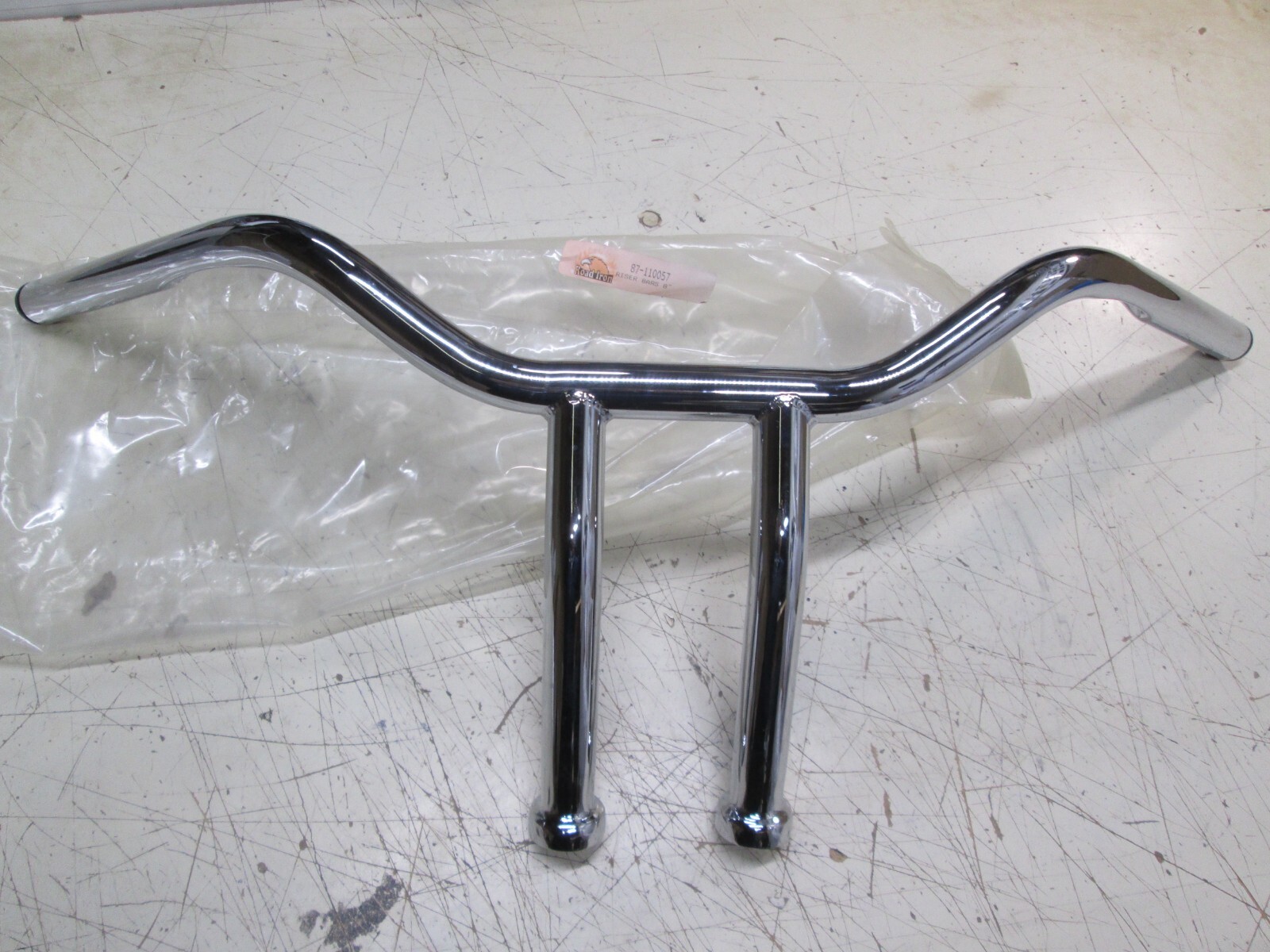 ROADKROME TEE-BAR T-BAR 8″ RISER HANDLEBARS – 1 INCH CHROME