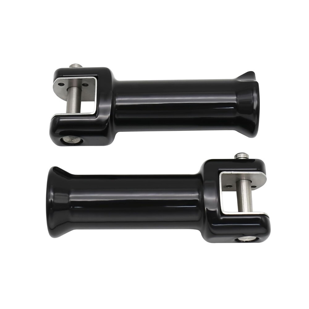 Black Rear Passenger Foot Pegs Mounts Brackets For Harley Low Rider ST 2022-2024
