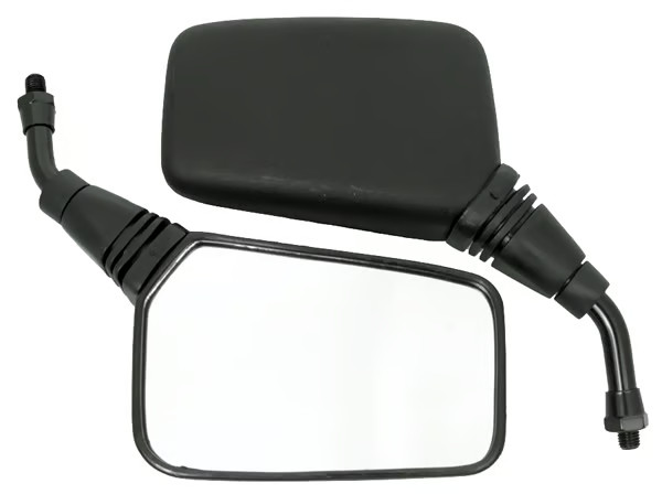 Emgo Universal Rectangular Mirror – Roadhawk – 5in. Stem – Black – 10mm Thread
