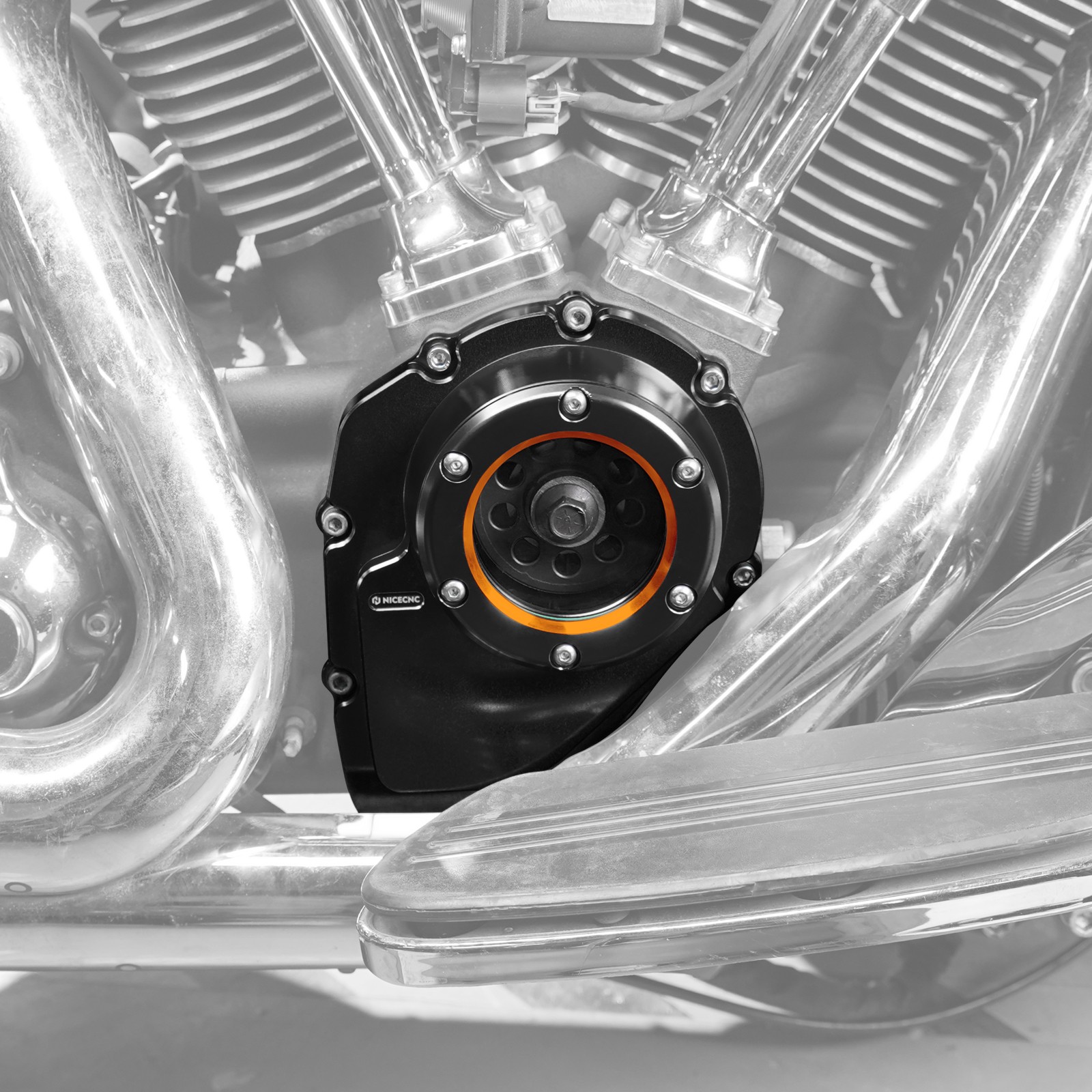 Transparent M8 Camshaft Cover For Harley Road Glide Ultra FLTRU Special FLTRXS