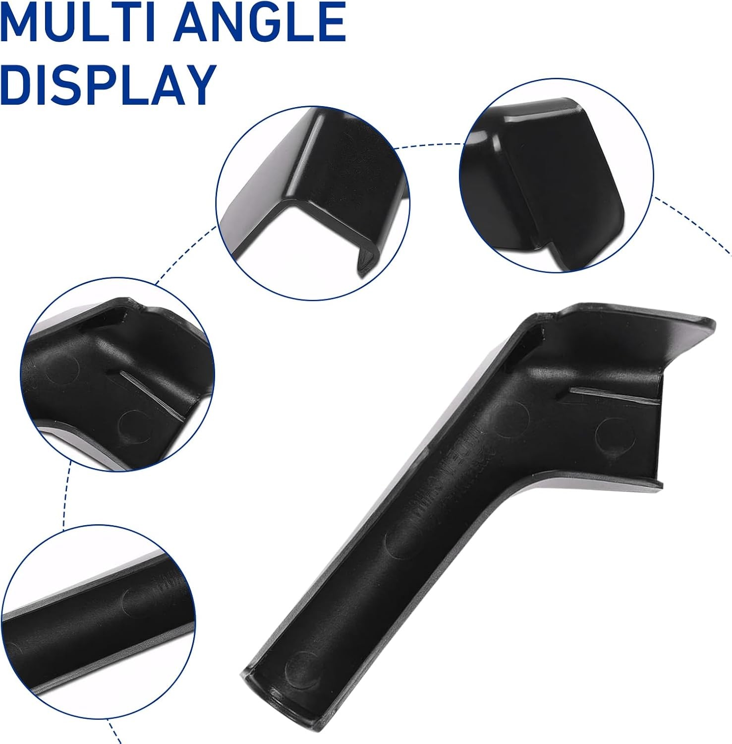 4PCS Universal RV Rain Gutter Spouts, 4.6×1.4, Left and Right Side (Color: Black