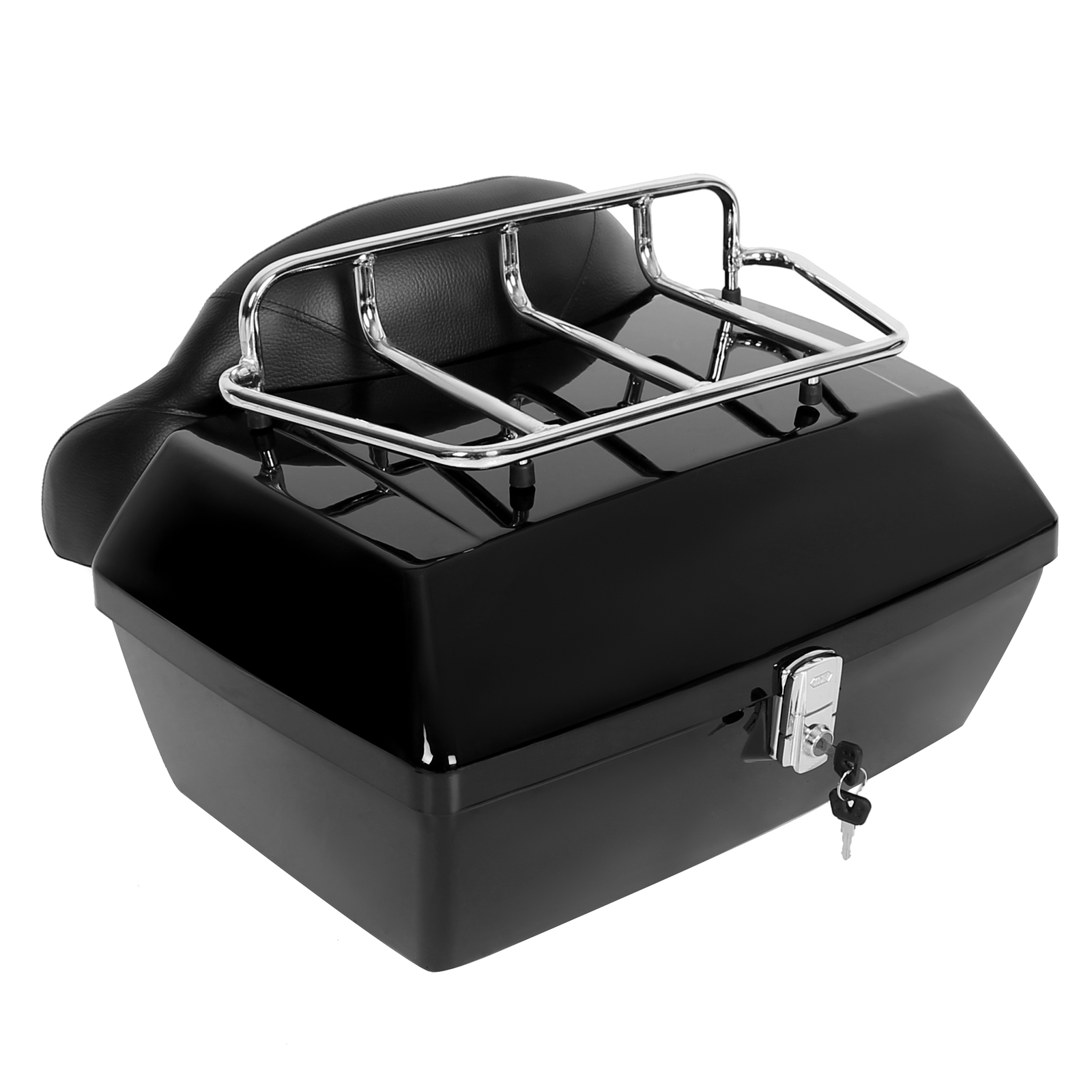 Motorcycle Trunk Tour Pack Luggage For Harley Honda Cruiser Tail Box Top Rack