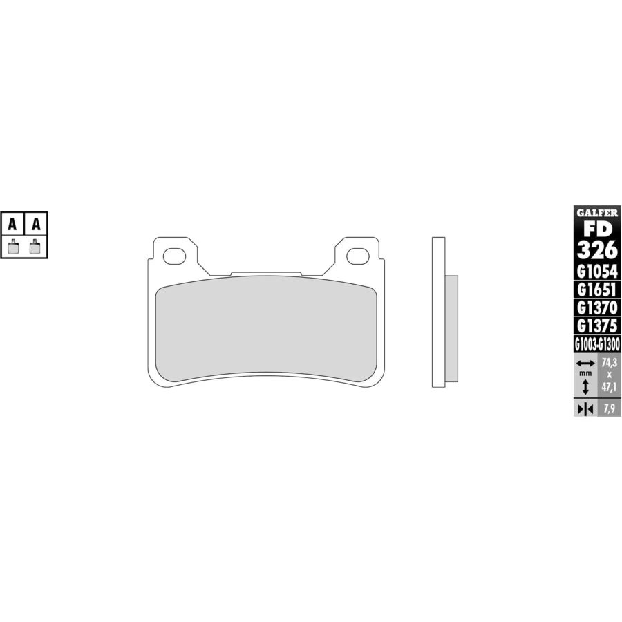 Galfer Brakes – FD326G1375 – HH Sintered Brake Pads