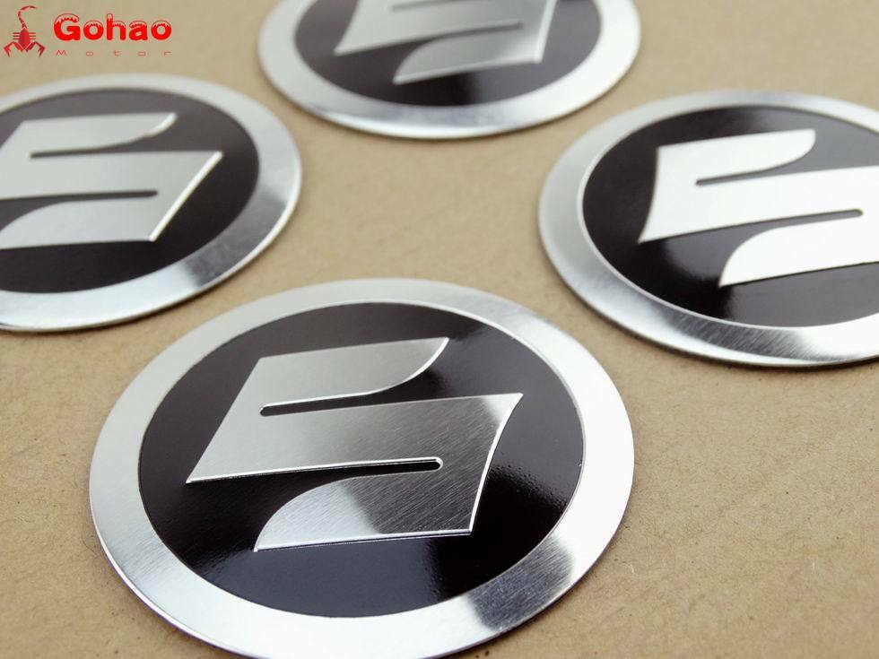 Aluminum Fuel Tank Badges Fairing Tuning Fork Emblem Decal 4x for Bikes 2.2 in