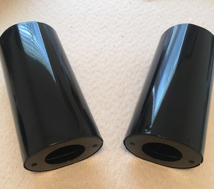 HARLEY TOURING SOFTAIL Fork Slider Covers 45964-86 FLTRI GLOSS BLACK POWDER COAT