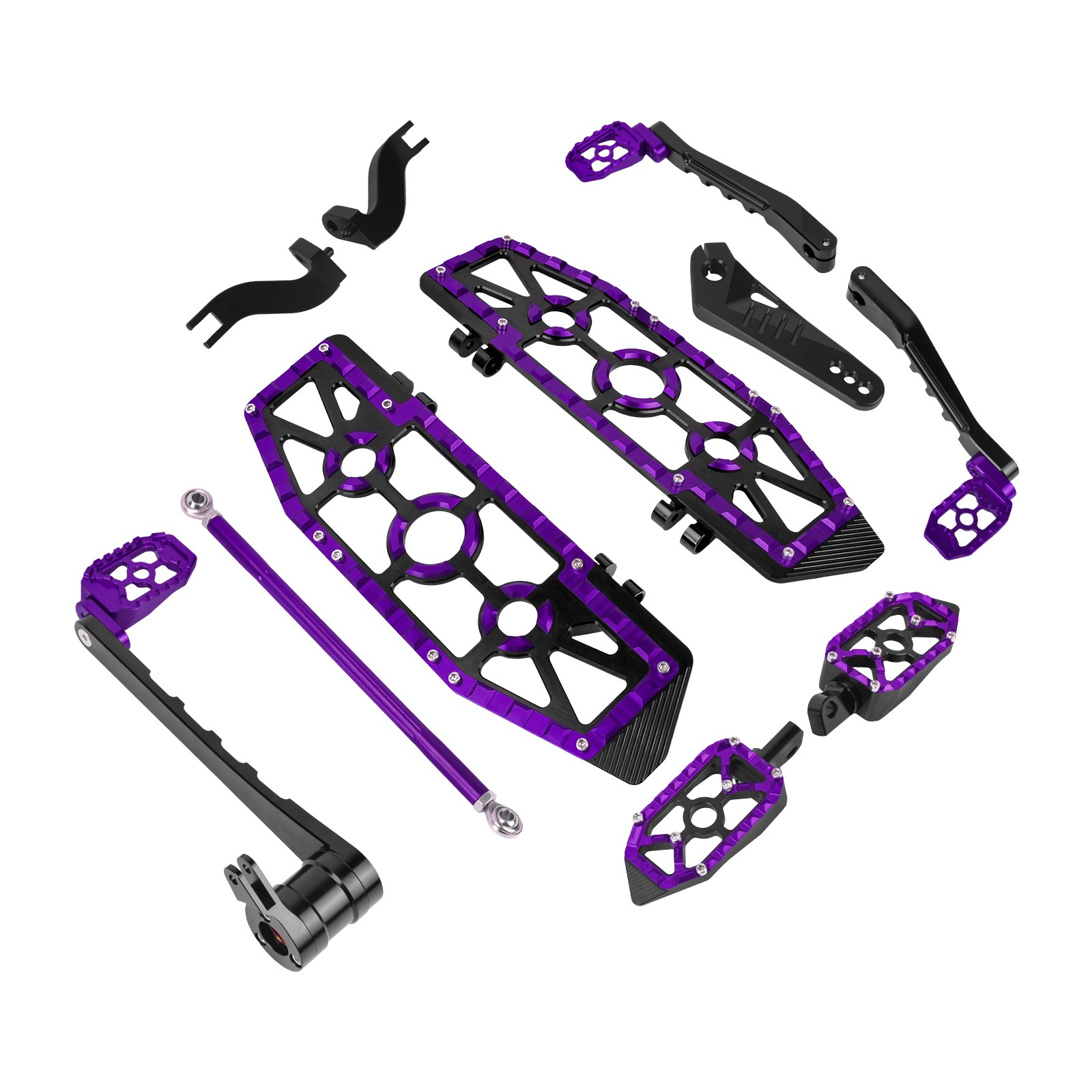Purple Footboards Floorboards For Harley Touring Road King FLHR Road Glide 14-25