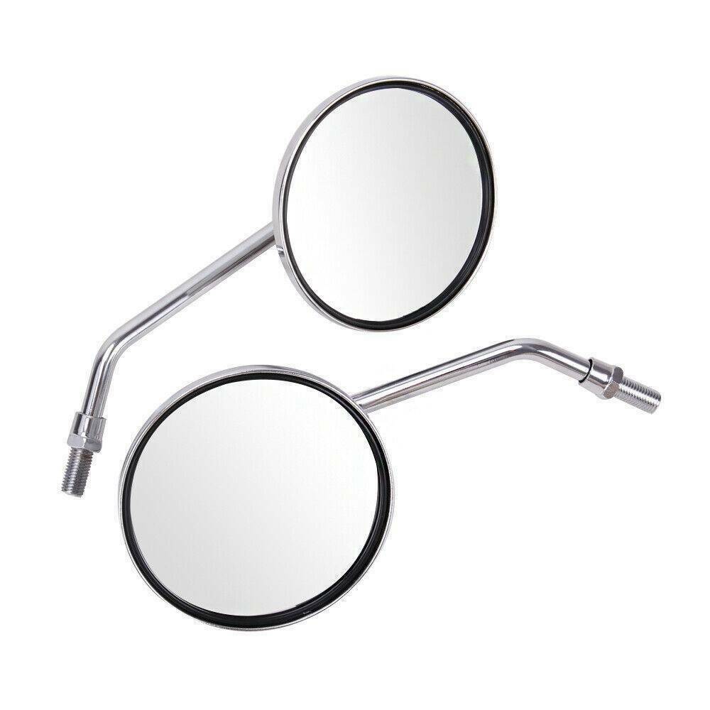 Motorcycle Chrome Round Rearview Side Mirrors 10mm For Triumph Bonneville T100
