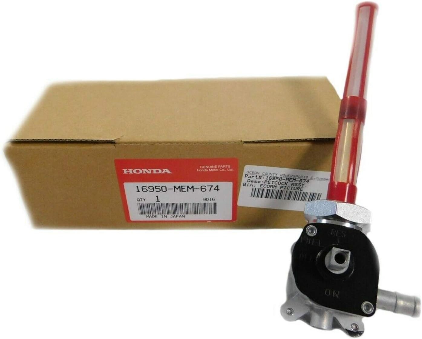 OEM GENUINE HONDA 2004-9 VTX1300C/R/S/T Fuel Tank Petcock Assembly 16950-MEM-674