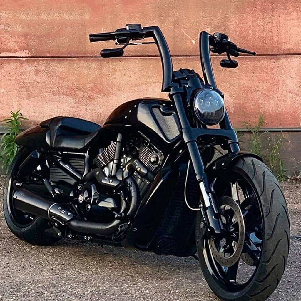 Handlebar 12″ 14″ 16″ Rise DNA Monster 2”Hanger Bars For Harley Touring Softail