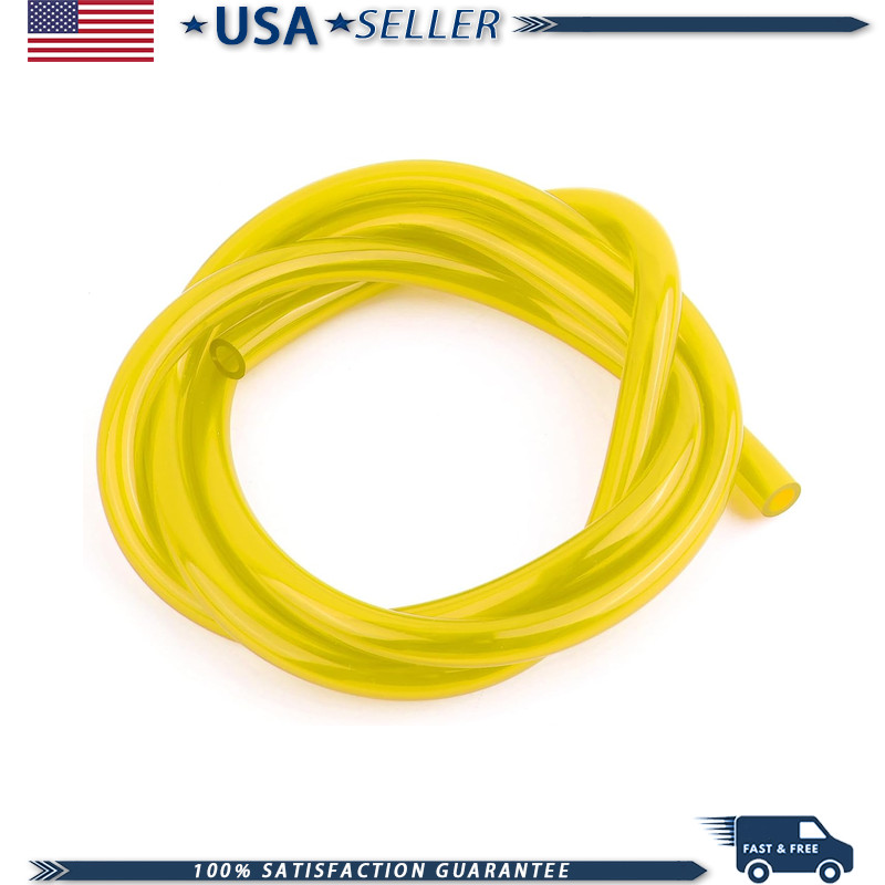 5mm x 8mm Motorcycle Fuel Line Hose, Flexible PVC Gas Petrol Diesel (Yellow)