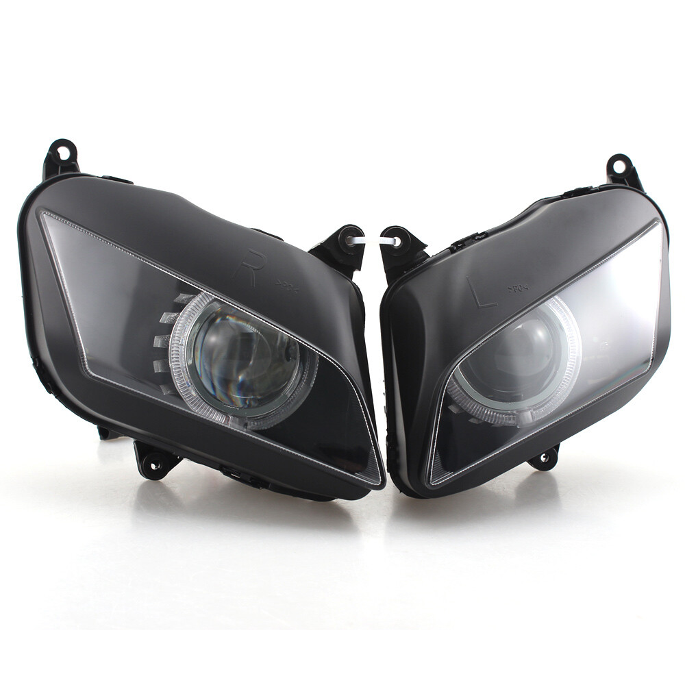 Headlight Assembly HID Projector Blue Angel Eyes For Honda CBR600RR 2007-2012 11