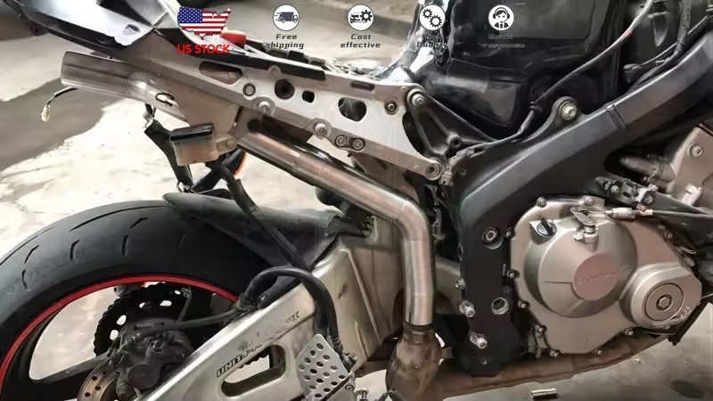 For Honda CBR600RR F5 2005-2026 Carbon Exhaust System Kit Mid Link Pipe Muffler
