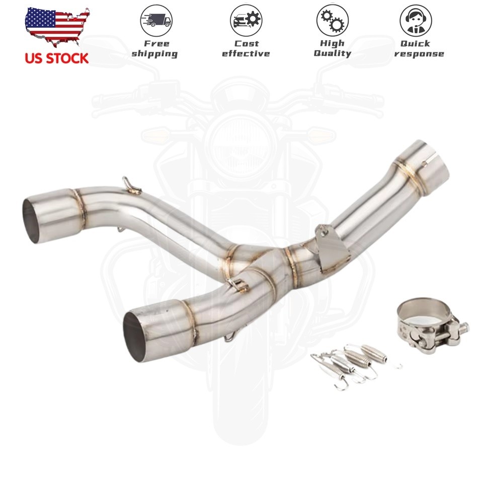 For Honda CRF450R CRF450RX 13-16 High Position Exhaust Link Pipe Muffler Silvery