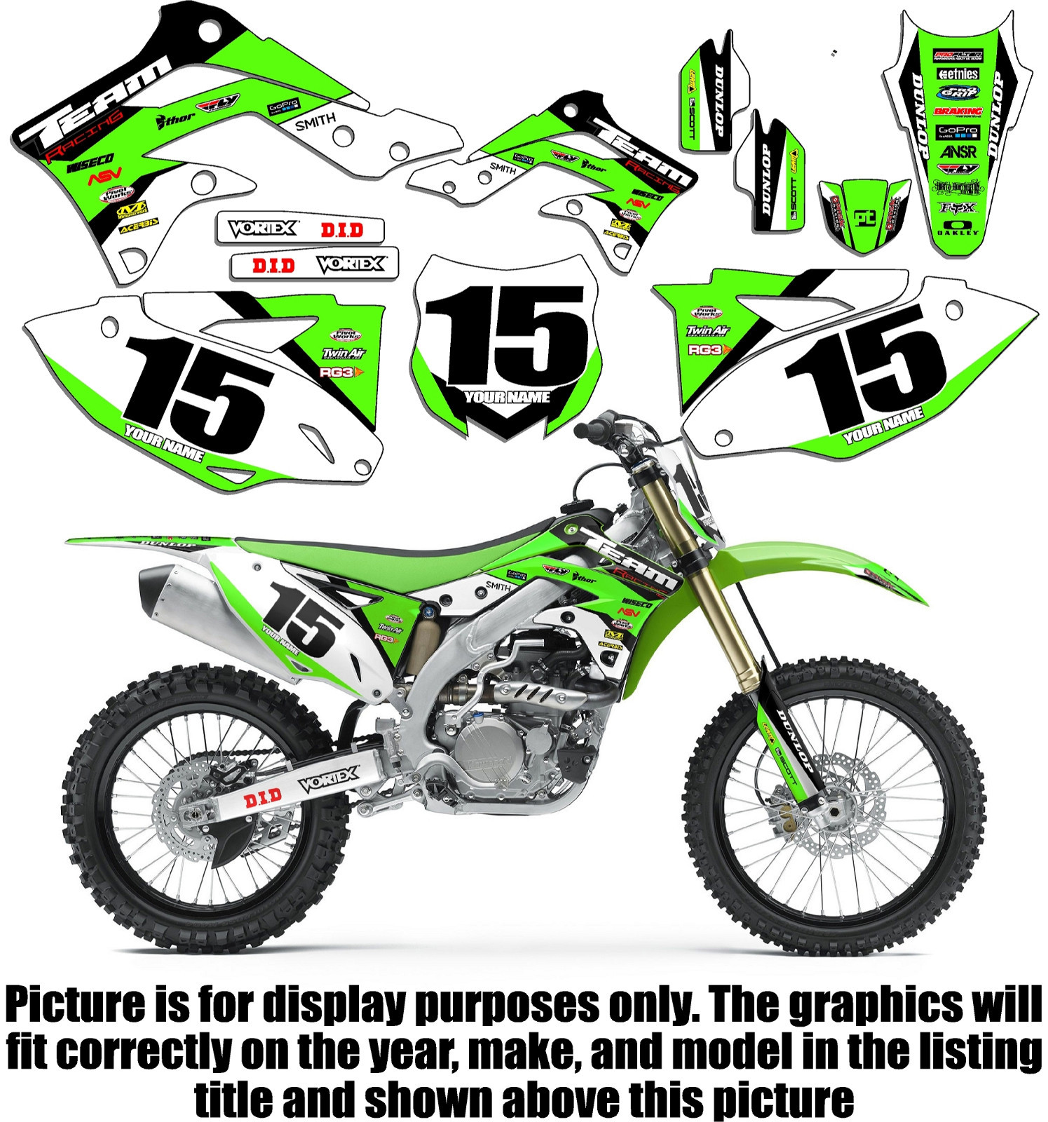 2010-2020 KAWASAKI KLX 110 KLX110 GRAPHICS DECALS 2019 2018 2017 2016 2015 2014