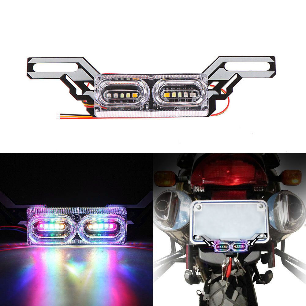 RGB Flash LED Light Motorcycle Parts Strobe Brake Lamp Stop Light Accessories