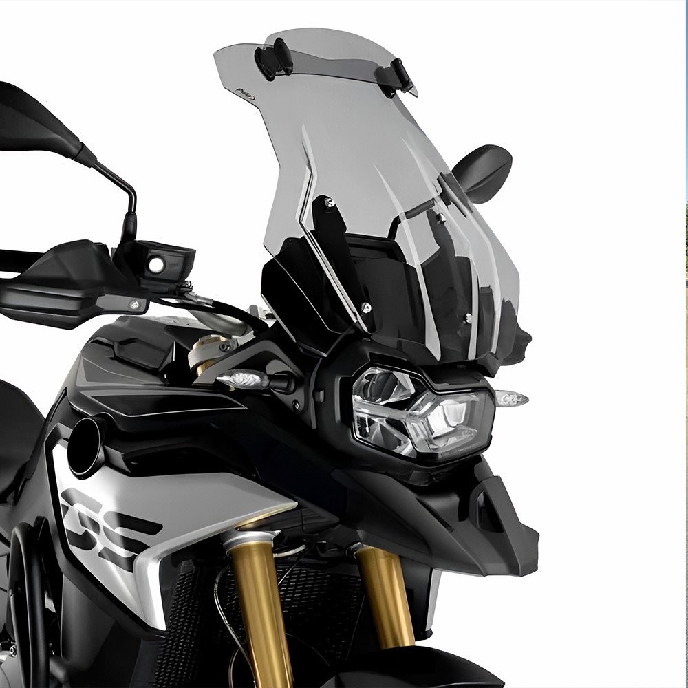 Adjustable Windshield Motorcycle Clip On Extension Spoiler Deflector Wind Smoke